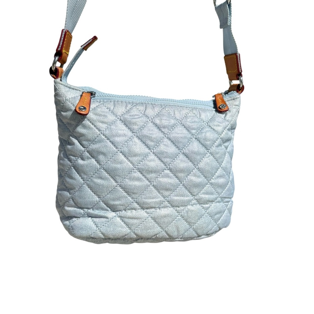 MZ Wallace Metro Scout Deluxe Crossbody Shoulder Bag Stone Blue - Picture 6 of 13